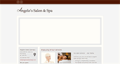 Desktop Screenshot of angelossalonandspa.com