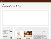 Tablet Screenshot of angelossalonandspa.com